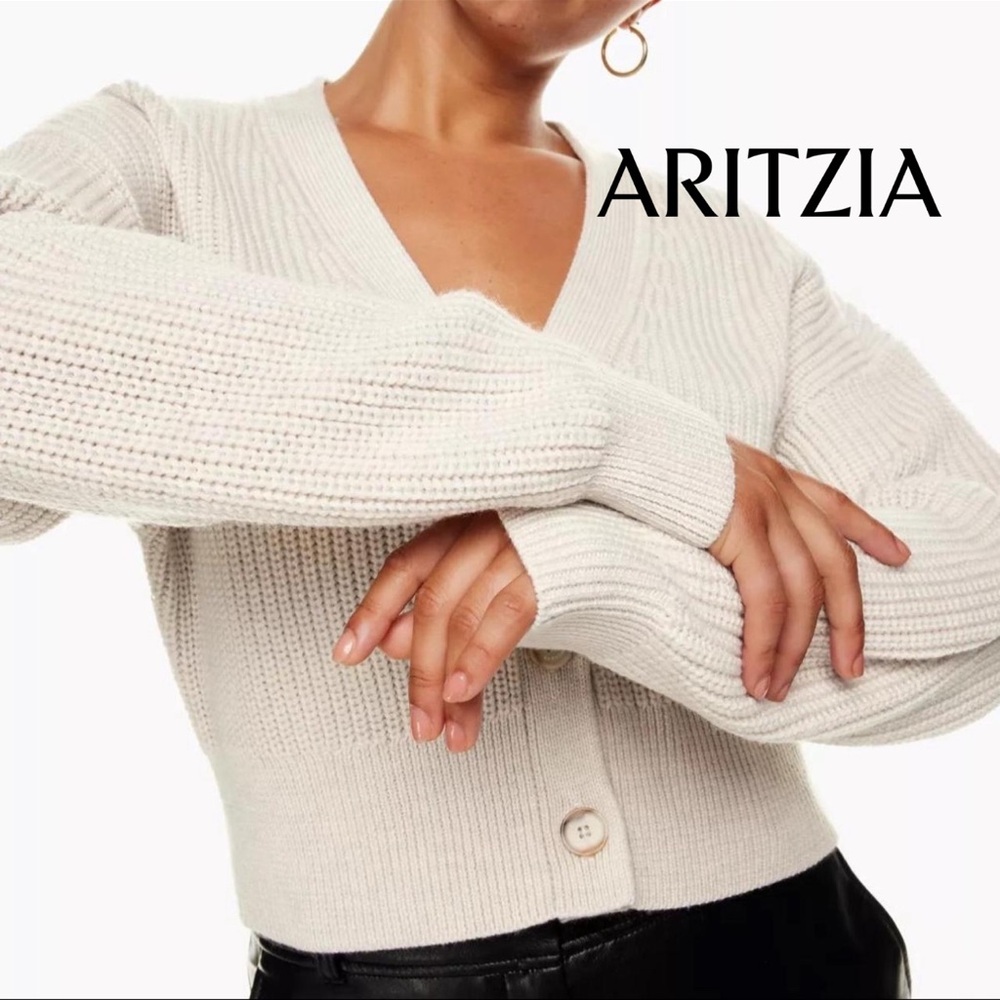 Aritzia cropped cardigan sweater